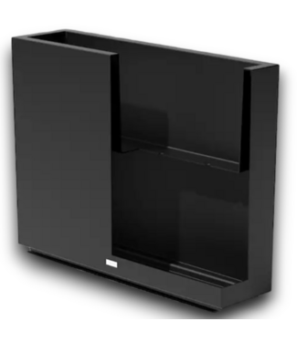53113 Rectangle Black Plastic Indoor/Outdoor Planter