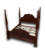53117 Standard King Mahogany Wooden Bed Frame