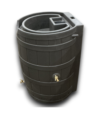 53118 Dark Gray Plastic Rain Barrel Spigot 65-gallon