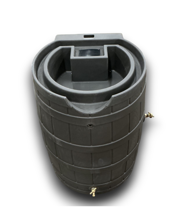 53118 Dark Gray Plastic Rain Barrel Spigot 65-gallon