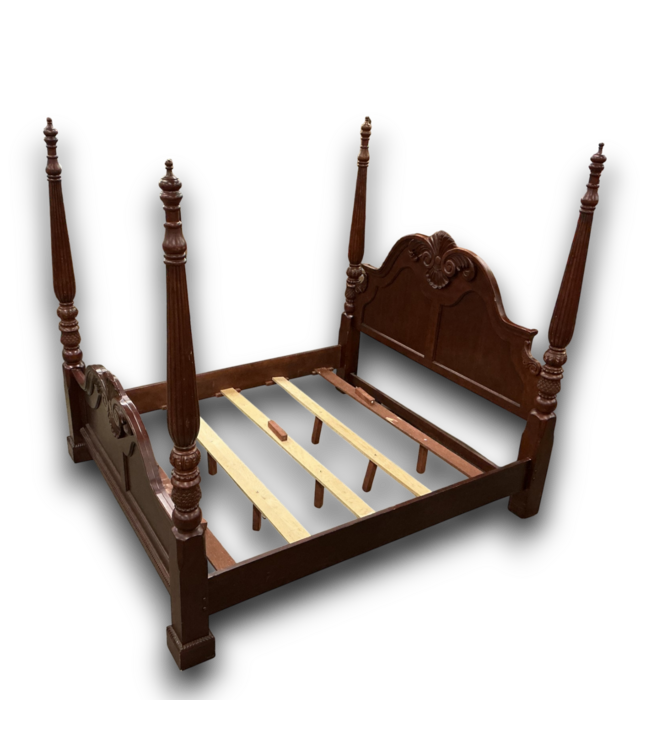 53117 Standard King Mahogany Wooden Bed Frame