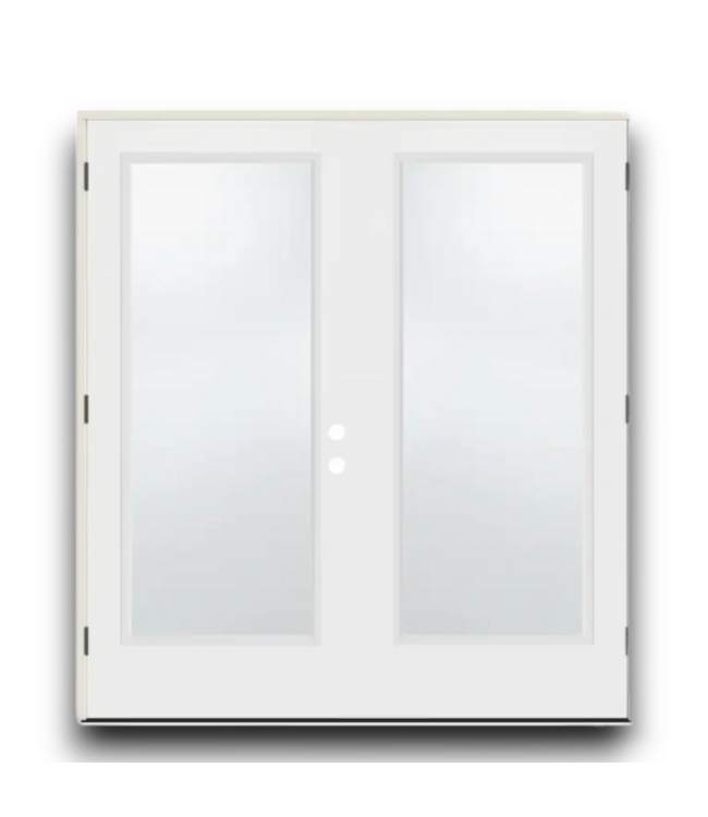 53129 Black Steel Full Lite French Prehung Patio Door 72 x 80