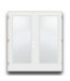 53129 Black Steel Full Lite French Prehung Patio Door 72 x 80