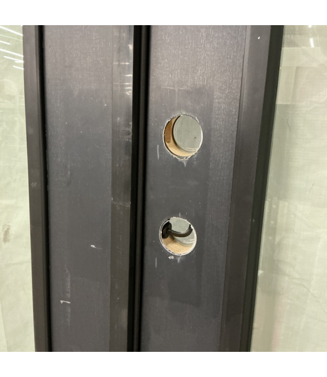 53129 Black Steel Full Lite French Prehung Patio Door 72 x 80