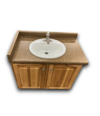 53142 Natural Pine Bathroom Vanity w/Sink Top 37.5"W