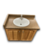 53142 Natural Pine Bathroom Vanity w/Sink Top 37.5"W