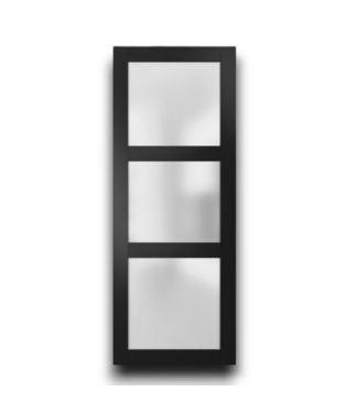 53150 3-Panel Frosted Glass Barn Door Slab 36 x 84