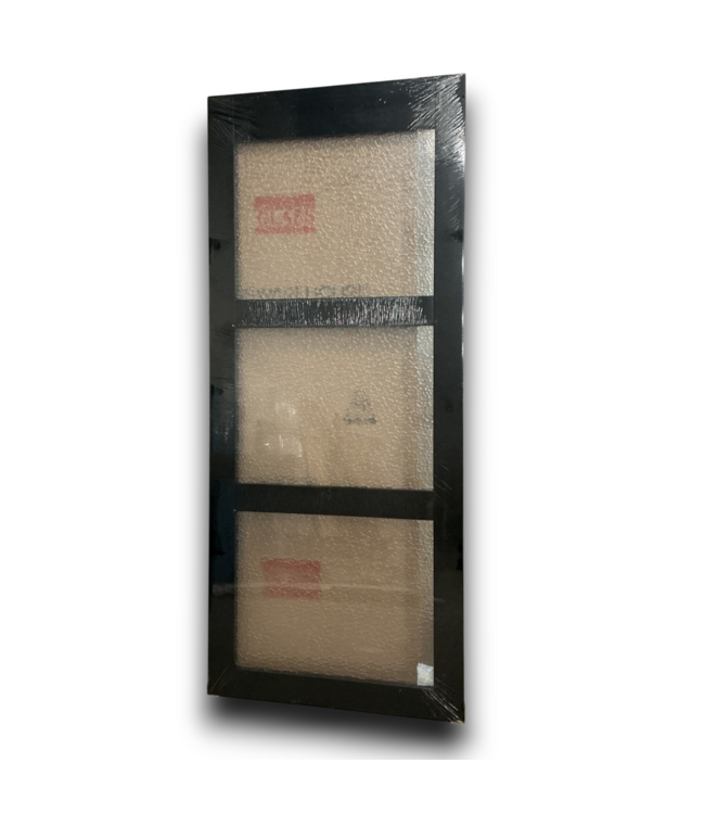 53150 3-Panel Frosted Glass Barn Door Slab 36 x 84