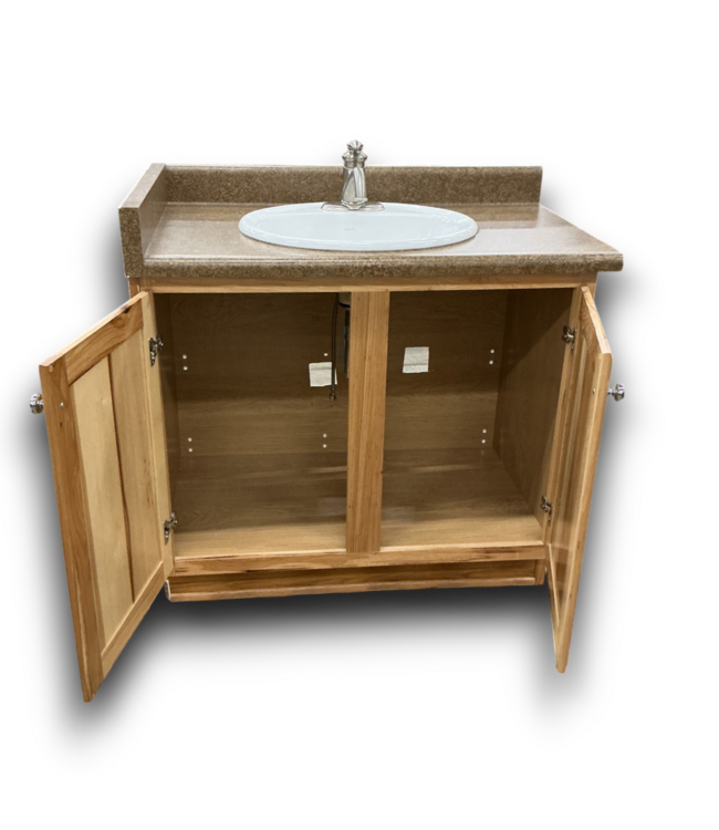 53142 Natural Pine Bathroom Vanity w/Sink Top 37.5"W