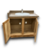 53142 Natural Pine Bathroom Vanity w/Sink Top 37.5"W