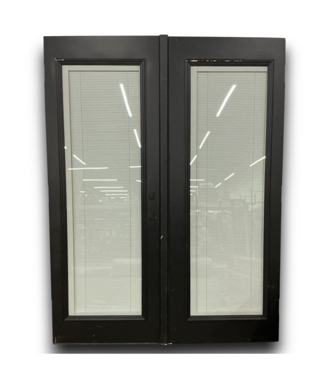 53143 Black Blinds Between Glass Double Door 59" x 76.75"
