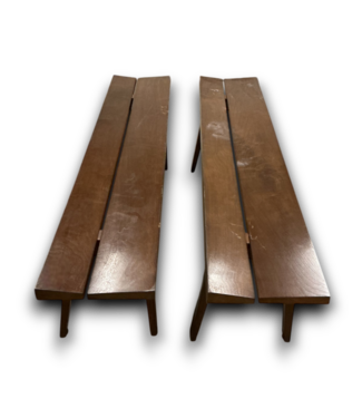 53170 Walnut Benches Set of 2