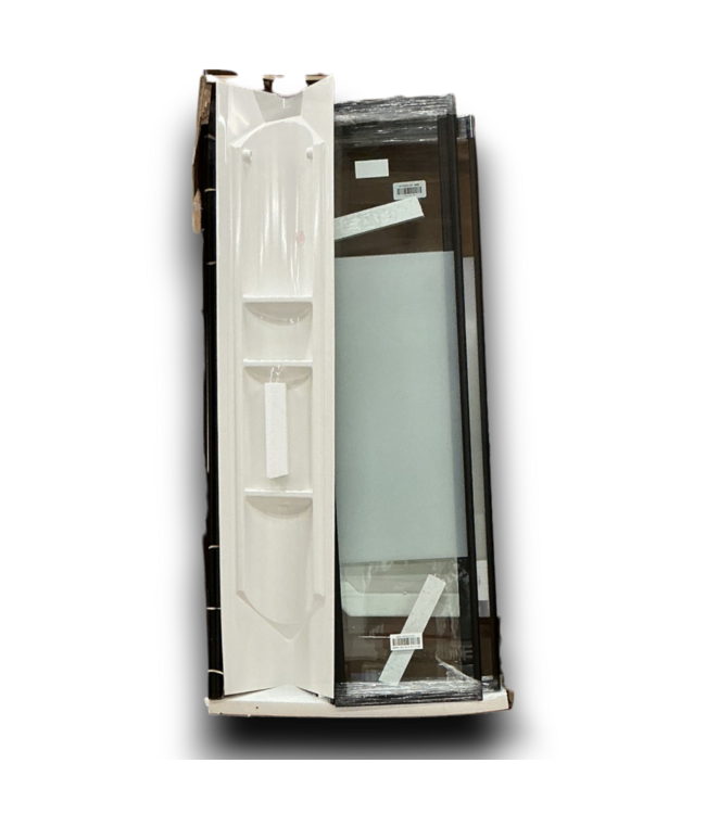 53185 Black Angle Corner Shower Kit. Base, Wall, & Door