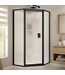 53185 Black Angle Corner Shower Kit. Base, Wall, & Door