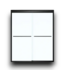53187 Black Semi-Frameless Sliding Shower Door 55" - 59"W x 71"