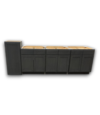 53190 Mushroom Brown Cabinet Set of 4-pcs