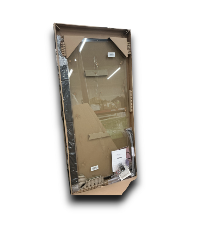 53187 Black Semi-Frameless Sliding Shower Door 55" - 59"W x 71"