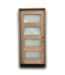 53199 Prehung Unfinished 4-Glass Panel Exterior Door 36" x 80"