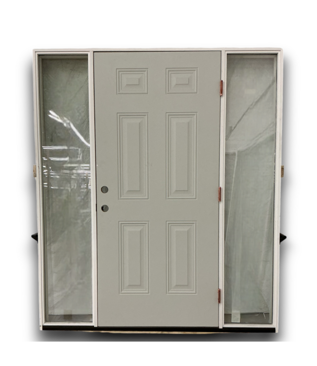 53203 Steel Prehung Exterior Door With Sidelights 72" x 80"