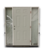 53203 Steel Prehung Exterior Door With Sidelights 72" x 80"