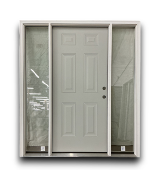 53203 Steel Prehung Exterior Door With Sidelights 72" x 80"