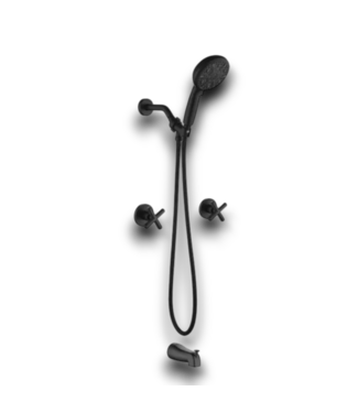 53205 Black 2-Handle Bathtub & Shower Faucet