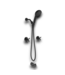 53205 Black 2-Handle Bathtub & Shower Faucet