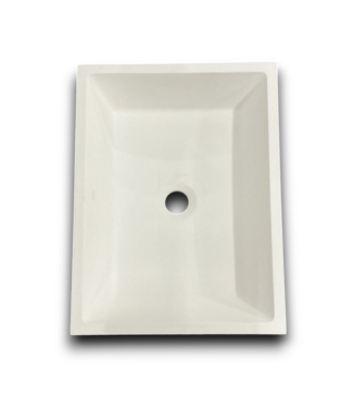 53206 Matte White Vessel Rectangular Bathroom Sink 18"