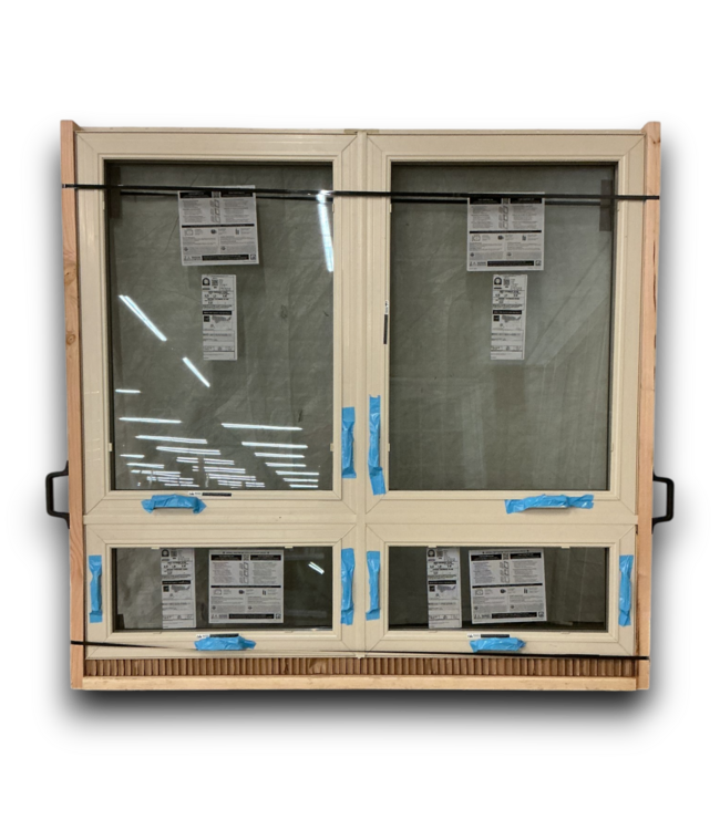 53214 Almond Vinyl 4 Panel Casement Window 66 x 62