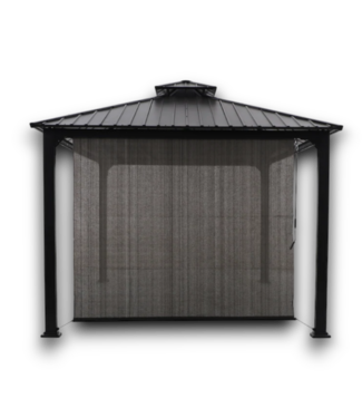 53219 Grey Gazebo Roll Up Sunshade 8' x 7.75'