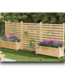 53222 3-Panel Outdoor Wooden Privacy With Planter Box
