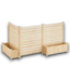 53222 3-Panel Outdoor Wooden Privacy With Planter Box