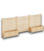 53222 3-Panel Outdoor Wooden Privacy With Planter Box