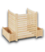 53222 3-Panel Outdoor Wooden Privacy With Planter Box