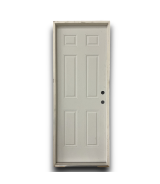 53226 6-Panel Prehung Steel Exterior Door 30" x 80"