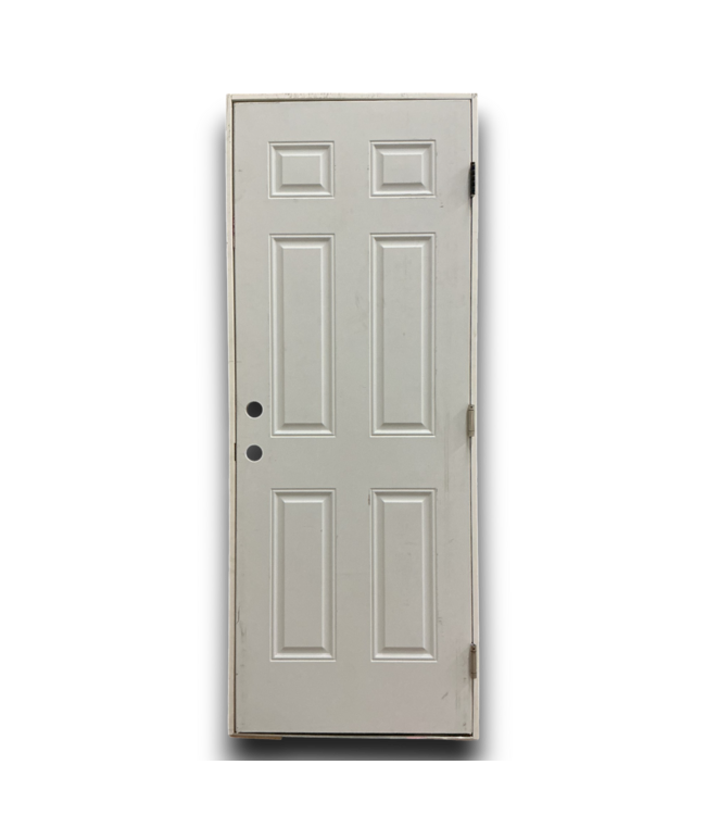 53226 6-Panel Prehung Steel Exterior Door 30" x 80"