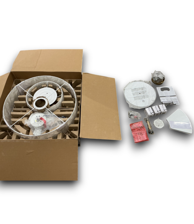 53229 30" Lux White Fandelier Ceiling Fan w/ Light