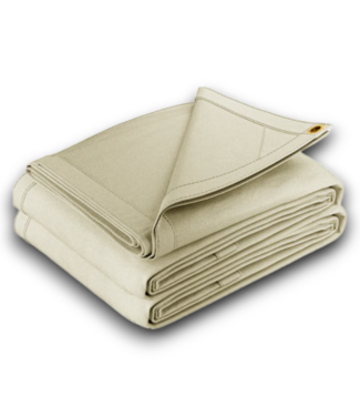53231 Beige Waterproof Polyester Tarp 12' x 12'