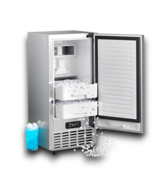 53235 Stainless Steel Undercounter Nugget Ice Maker 15"W