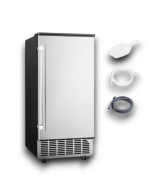 53225 Stainless Steel Undercounter Ice Cube Maker 15"W