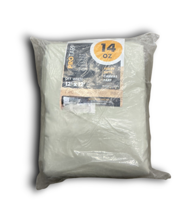 53231 Beige Waterproof Polyester Tarp 12' x 12'