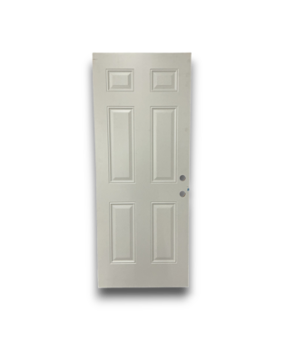 53248 White 6-Panel Fire Rated Steel Exterior Door 31.75" x 79"