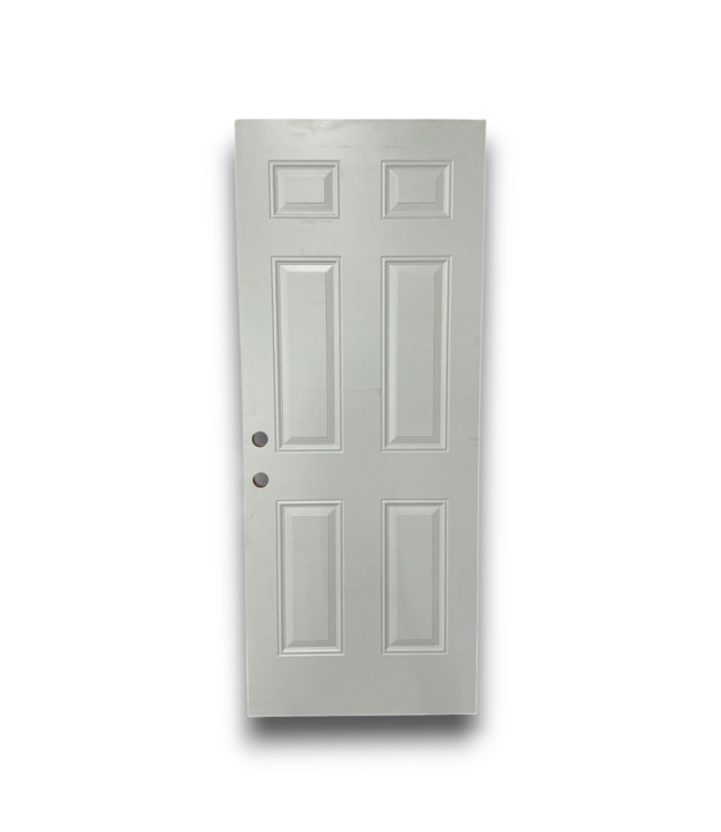 53248 White 6-Panel Fire Rated Steel Exterior Door 31.75" x 79"