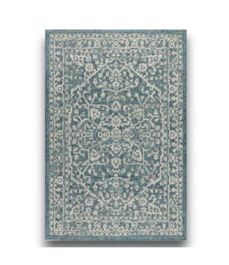 53249 Santa Monica Malta Teal/Gray Area Rug 8 x 10