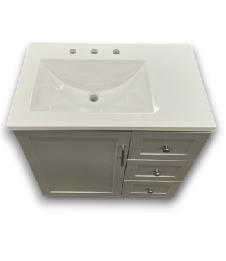 53254 Cloud Gray Bathroom Vanity with Top 30"W