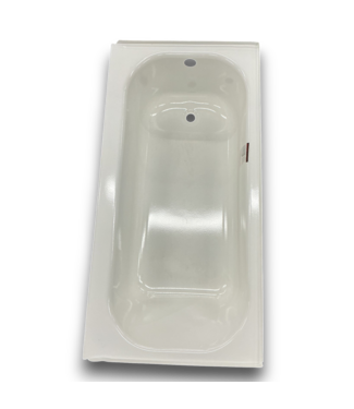 53255 White 30 x 60" Enameled Steel Rectangular Bathtub