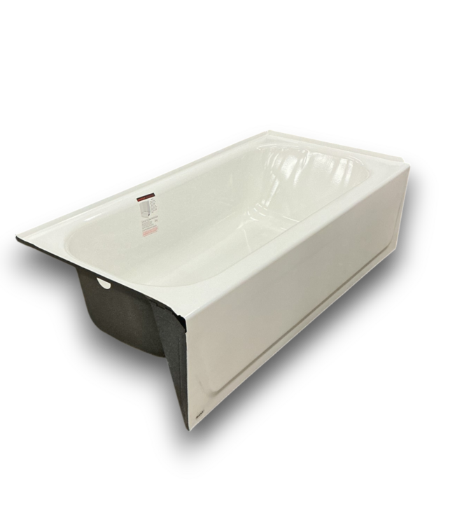 53255 White 30 x 60" Enameled Steel Rectangular Bathtub