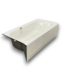53255 White 30 x 60" Enameled Steel Rectangular Bathtub