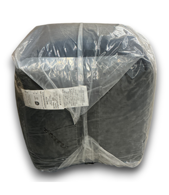 53256 Eclectic Blue Velvet Pouf Ottoman