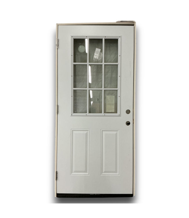 53258 Steel Primed Prehung 1/2 Lite Exterior Door 36" x 80"